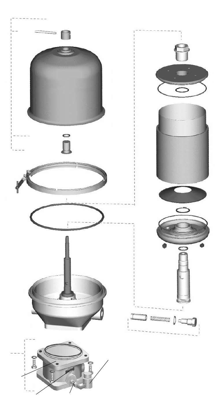 Vue éclatée des pièces du modèle 3600