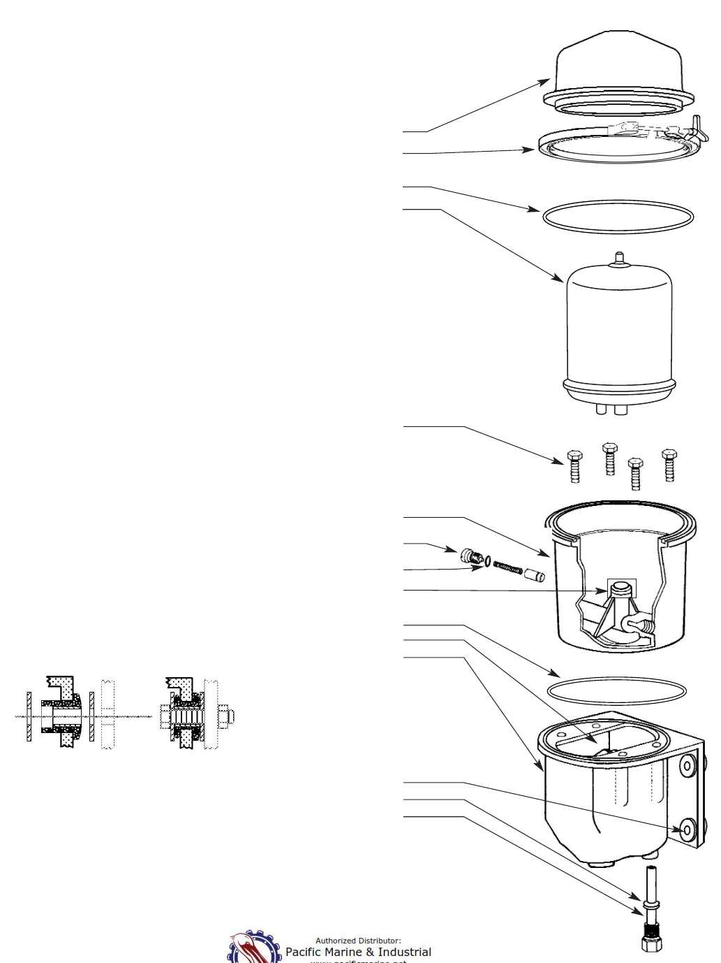 Vue éclatée des pièces du modèle 560 HE